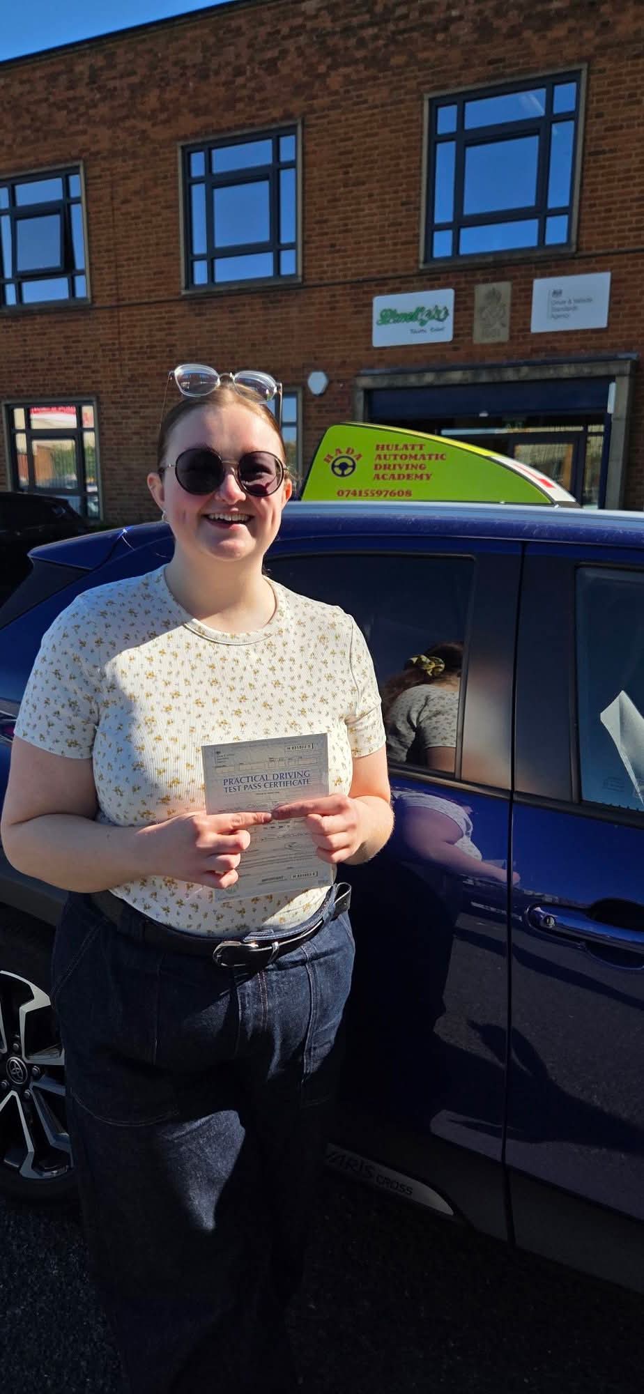 Hulatt Automatic Driving Academy learner pass photo 3