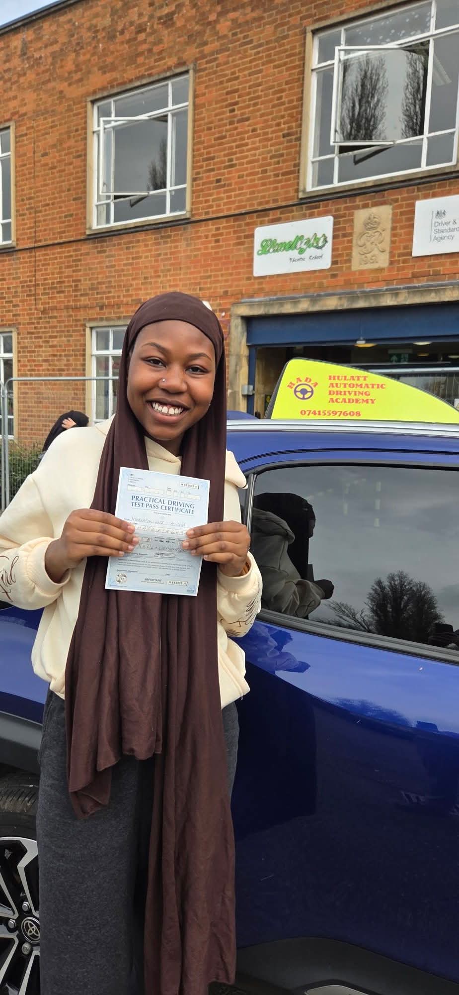 Hulatt Automatic Driving Academy learner pass photo 4