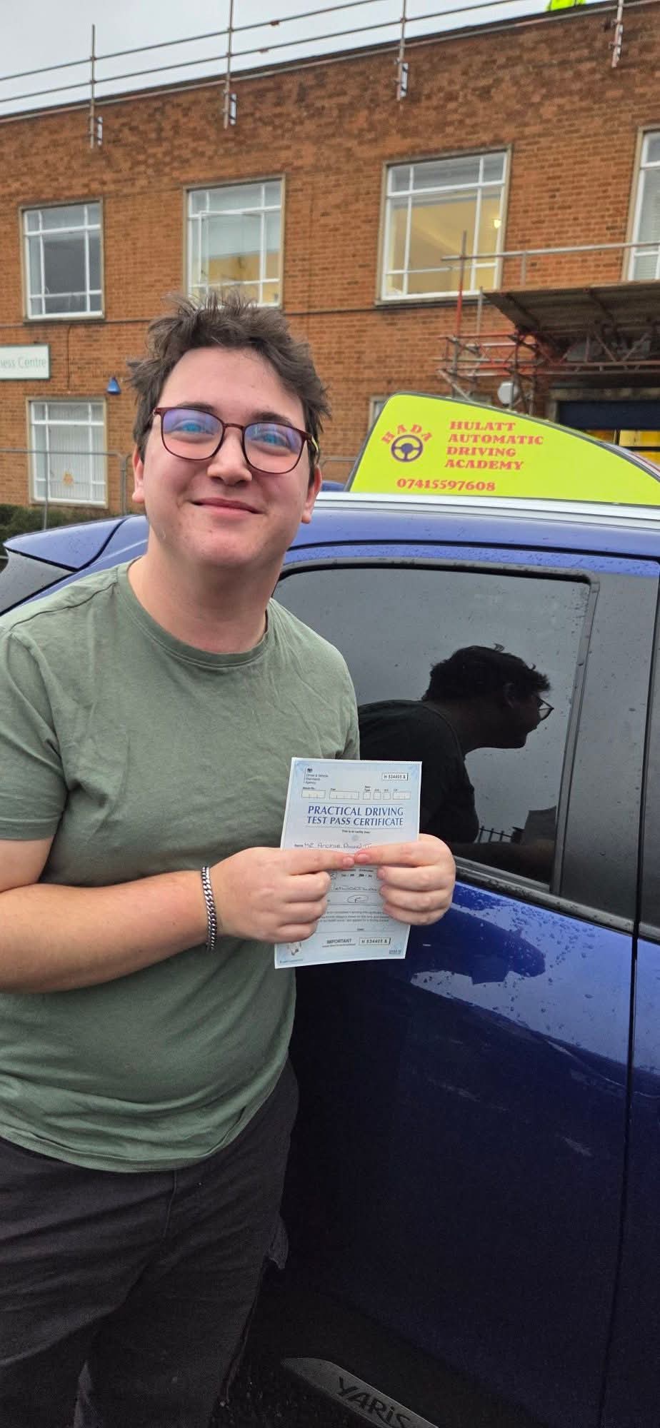 Hulatt Automatic Driving Academy learner pass photo 9