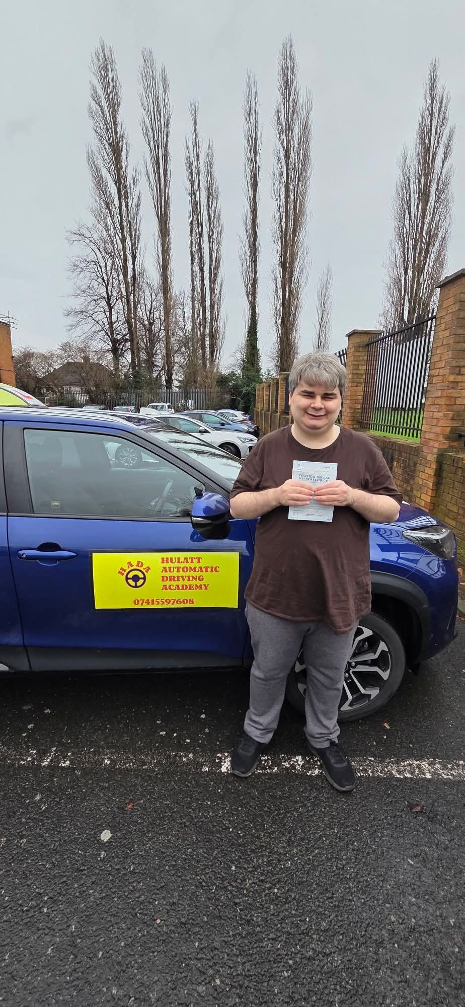 Hulatt Automatic Driving Academy learner pass photo 10